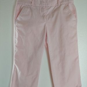 Pink J. Crew favorite fit capris sz 12